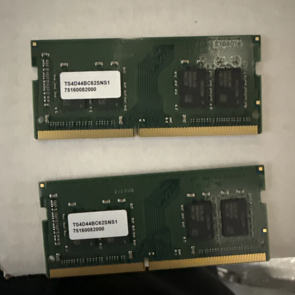 Two Transcend 4GB 1Rx8 PC4-19200 DDR4-2400 Laptop Memory P/N: TS512MSH64V4H (G3) - Image 2 of 2