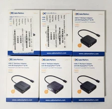 Lot of 6 Cable Matters USB-C Multiport Adapter w/8K DisplayPort & PD 201046-V