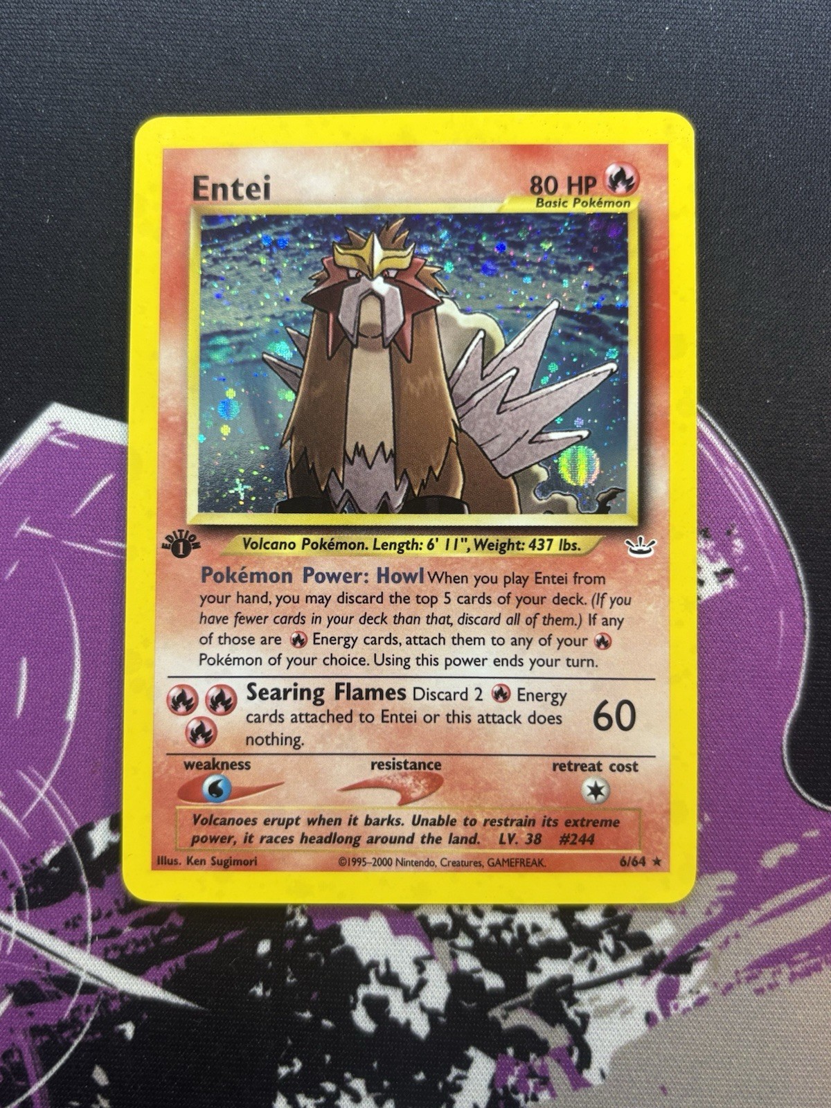 Entei Neo Revelation 1st Edition Holo Rare Pokémon Card 6/64 NM