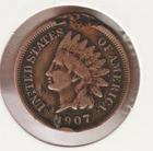 US Rare Old West 1907 Indian Head Penny Coin American Collection Shield Cent USA