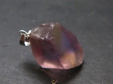 Natural Gem Ametrine Crystal Silver Pendant From Bolivia - 1.1" - 4.9 Grams