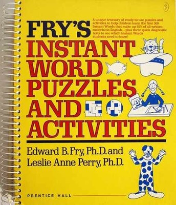 Fry's Instant Word Puzzles and - Spiral-bound, by Fry Edward B.; - Good o