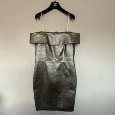 NWT Rickie Freeman for Teri Jon Women’s Off-Shoulder Ruched  Sheath Dress 12