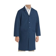 Red Kap Men's Exterior Pocket Original Lab Coat 40 Navy Fast Ship