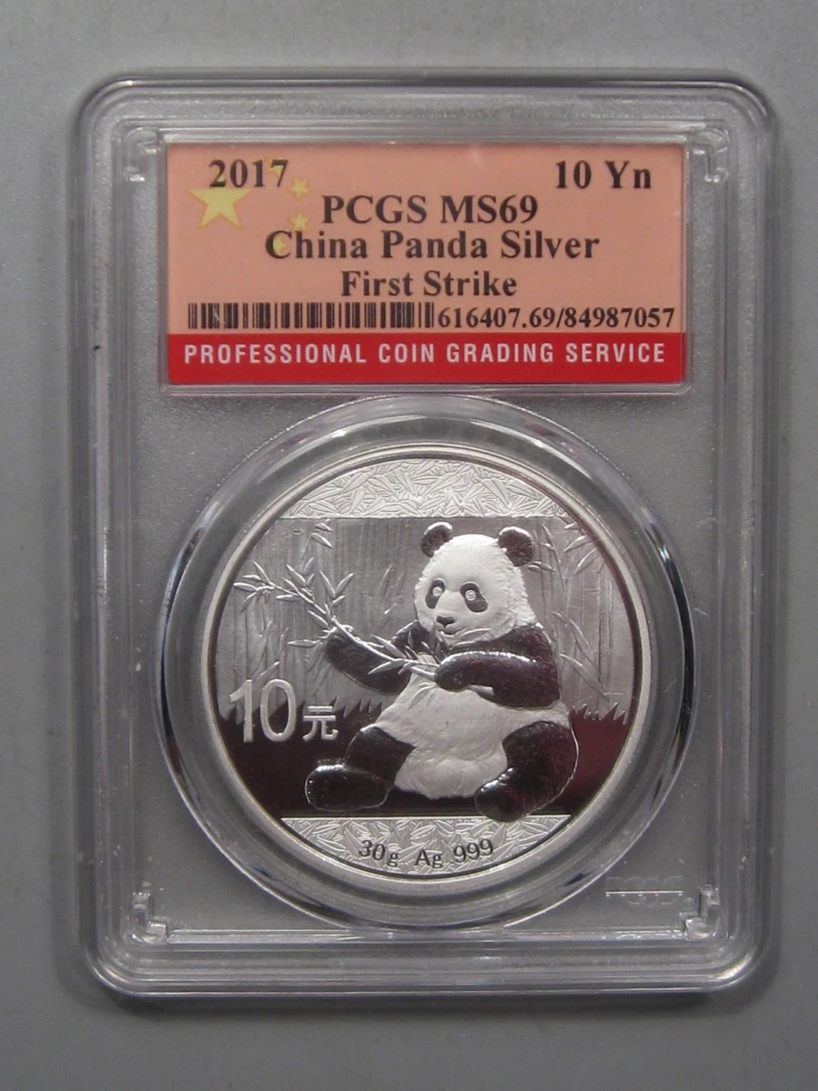 Chinese Panda MS 69 PCGS Certified Silver Bullion Coins for sale
