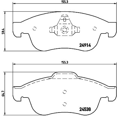 Brake Pads Set Front Brembo Fits Renault Megane Captur Scenic Dacia Duster - Bild 4 von 4