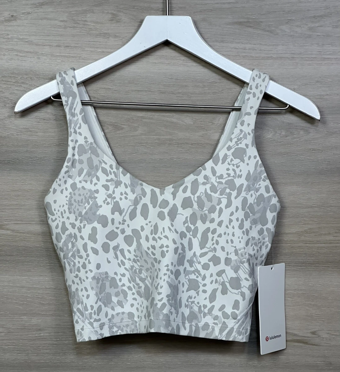 Lululemon Align Tank Size 6 A/B Cup Nulu Cheetah Camo Antique White 52695