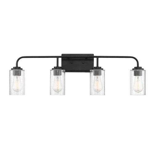 Designers Fountain Logan 32 in. 4-Light Matte Black Transitional Wall Sconce - Picture 1 of 8