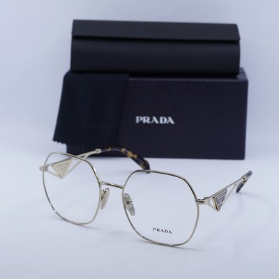 NEW PRADA PR59ZV ZVN1O1 Pale Gold 56mm Eyeglasses
