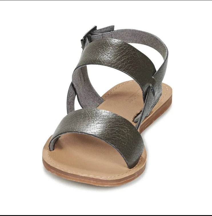 TIMBERLAND CAROLISTA BACKSTRAP DARK GREY METALLIC WOMEN S SANDALS
