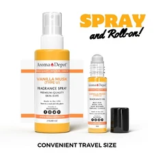 10ml. Roll On bottle and Fragrance Body Spray Mist Long-Lasting Scented Perfume