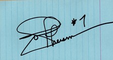 Joe Theisman autograph notecard
