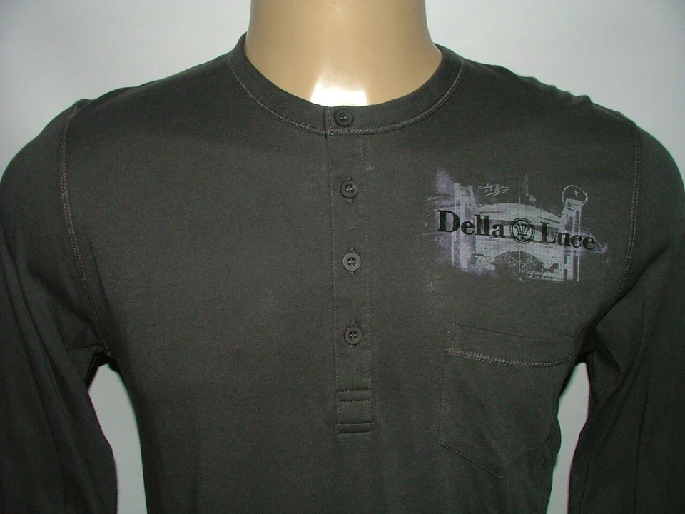 CAMISA INFORMAL ALTERNATIVA NUEVA CONT TALLA L 100% ALGODÓN CARBÓN GEOMÉTRICA #200 Foto 2 de 4
