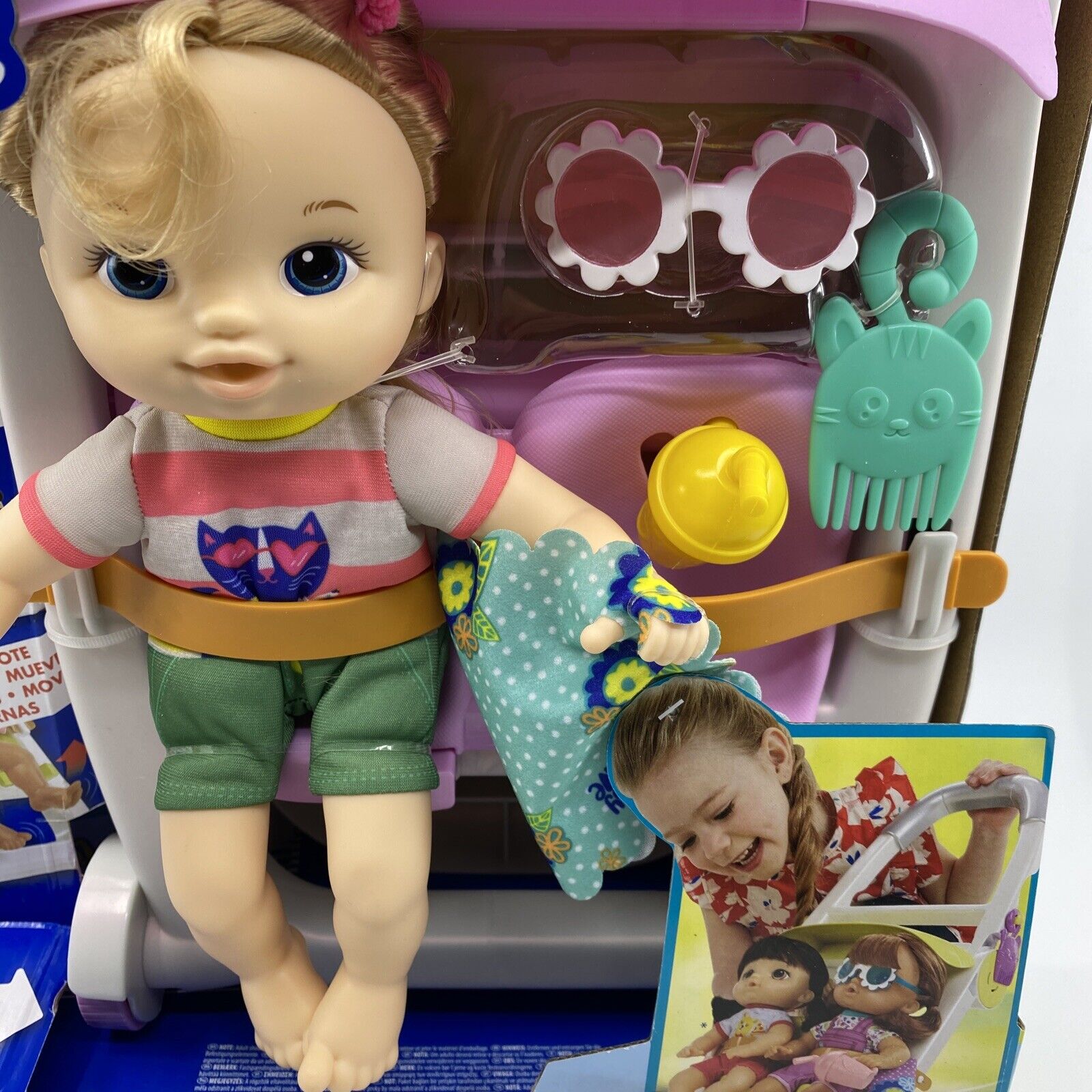 Hasbro Baby Alive Littles Doll Push and Kick Stroller Bebe Reborn Doll  Tricycle Bonecas Reborn Baby Kids Toys for Children Gift