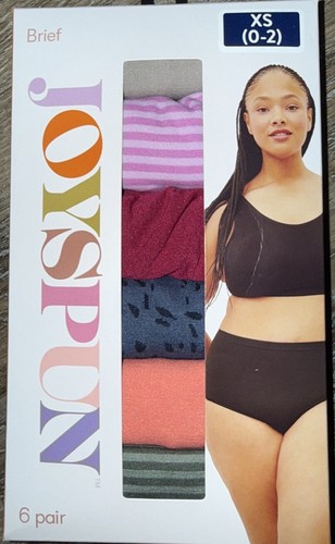 Joyspun ~ 6-Pair Women's Seamless Brief Underwear Panties Polyester Blend ~ XS