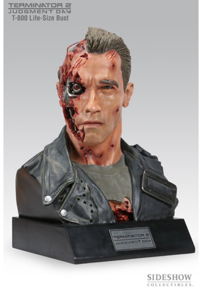 Terminator 2 : Sideshow Collectibles T-800 Life Size Bust | eBay