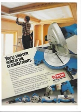1988 Ryobi Miter Saws "You'll Find Our Work In The Classiest Joints" Vintage Ad