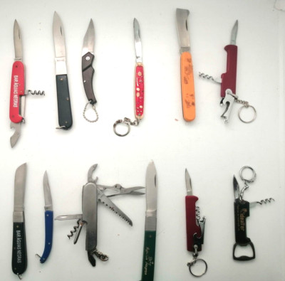 #7 joblot 12 vintage pocket folding knives jack swiss blade flipper knife claw