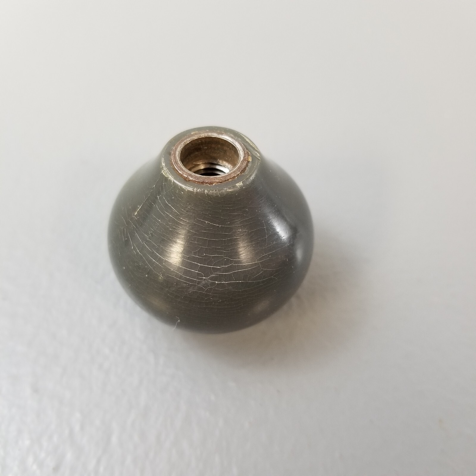 Vintage Gear Gray Shift Knob 1 1/4" Shifter Threaded Ball Rat Rod