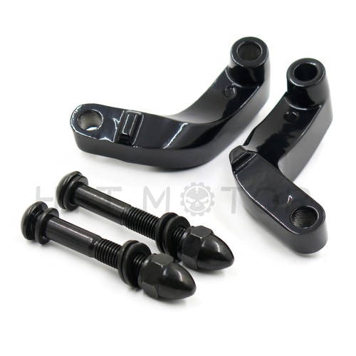 Black Mirror Relocation Extension Adapter FIT Harley Davidson Motorcycle US NEW - Picture 2 of 8