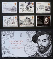 Jersey Stamps "Sir Walter Raleigh-Governor of Jersey" Presentation Pack MNH 2019