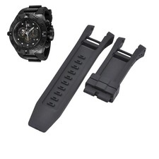 Subaqua 6582 33mm Black Rubber Watch Strap For Invicta