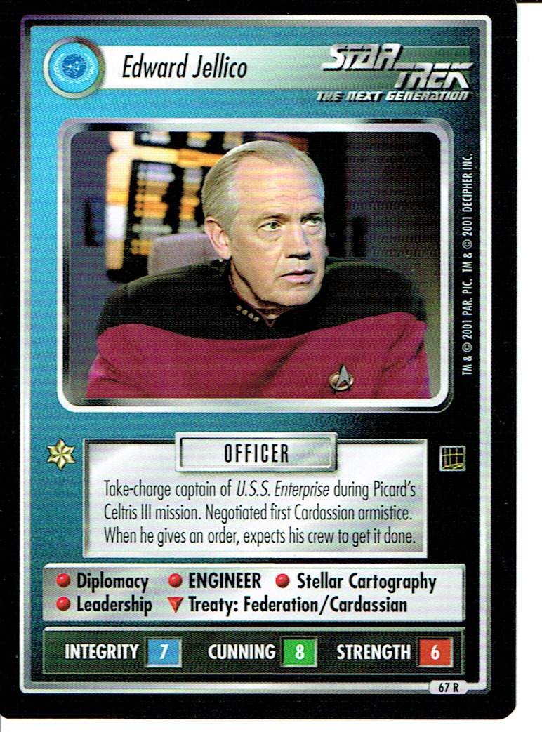 STAR TREK CCG HOLODECK RARE CARD EDWARD JELLICO ex eBay