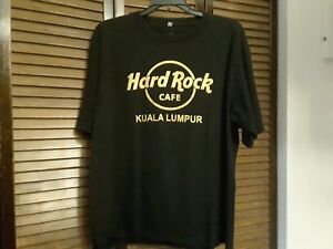 Hard Rock Cafe T Shirt Classic Logo Black Gold Kuala Lumpur