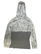 Under Armour Men's Small White Camo Anorak 1/2 Zip Hooded Pullover EUC