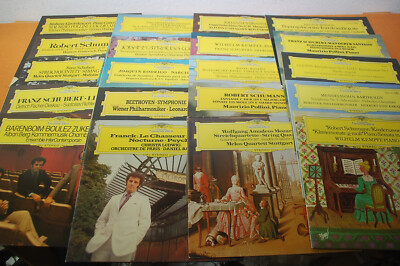 Lot of 20 DGG Stereo LPs 70s Abbado Karajan Pollini Kempff Bernstein etc. All NM