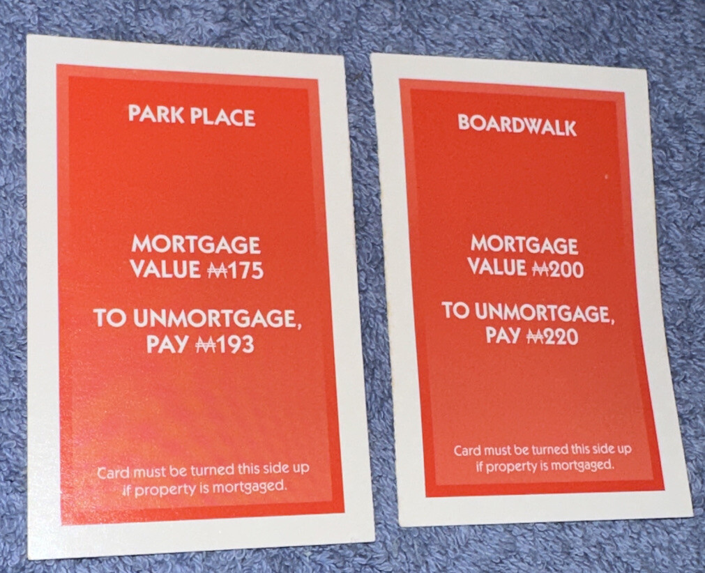 モノポリー確認用 2013 Hasbro Monopoly Replacement Piece 2 Blue Property Cards | eBay
