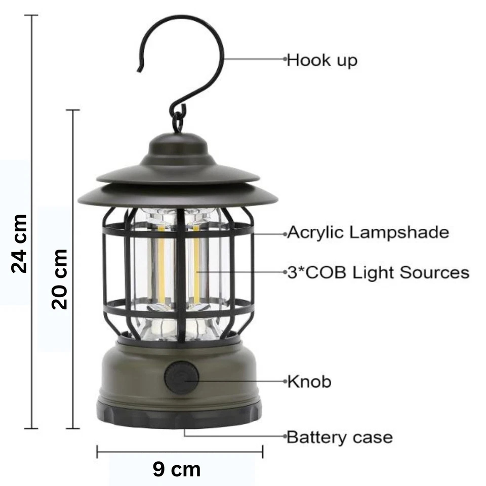 Camping Light LED Lamp Portable Torch for Fishing 2000mAh 3.7v Battery Installed - image 2 of 4