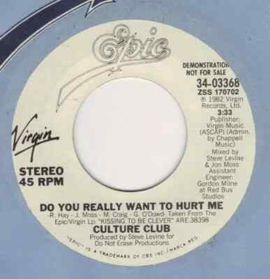 Culture Club Do You Really Want To Hurt Me Vinyl Single 7inch Epic
