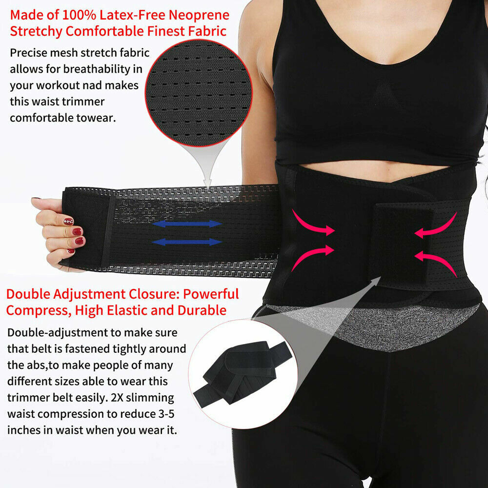 Lady Sauna Sweat Body Shaper Waist Trainer Weight Loss Tummy Control ...