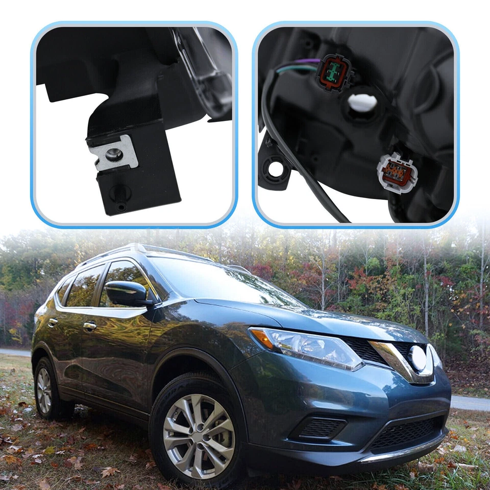 Headlight Headlamp  W/LED DRL For 2014 2015 2016 Rogue Halogen Right RH Foto 4 de 4