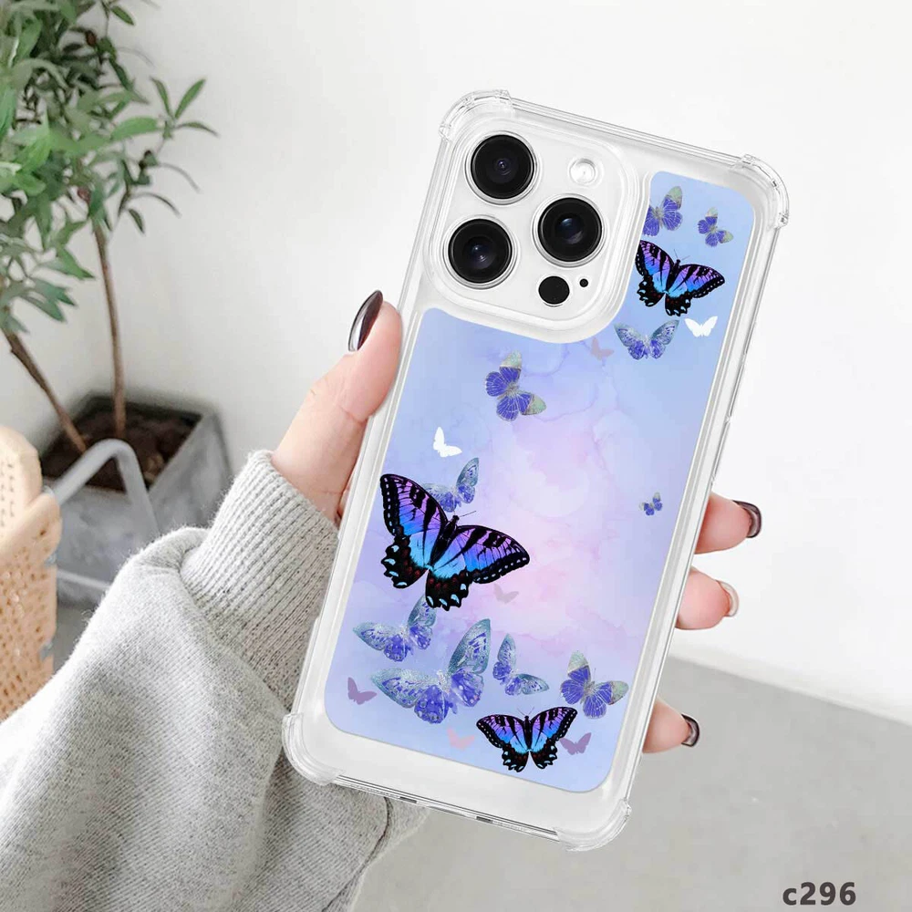 iPhone 14 Pro Max 15 16 Plus Samsung A56 A16 Butterfly TPU Case