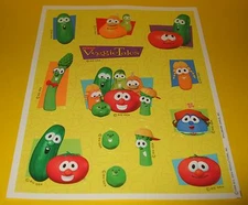 VTG VEGGIE TALES Hallmark Sticker Sheet BIG IDEA Christian Cartoon Bible Stories