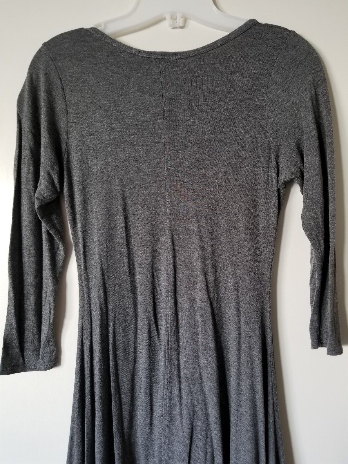 Urban Rose Basic Solid Gray 3/4th Sleeve Dress Si… - image 7