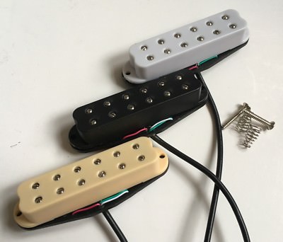 Strat Doppelspule 4 Draht 12 Polstück Humbucker Pickup Alnico Keramik Stratocaster
