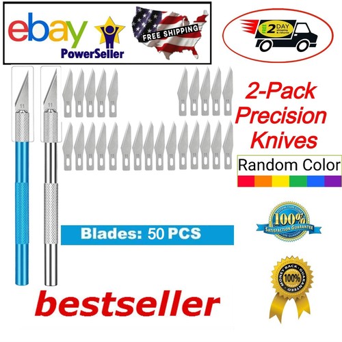 Exacto Knife Set 50 Blade Refill Xacto For Leather Craft Pen Hobby