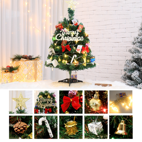 60CM Mini Weihnachtsbaum mit 20 LED Licht Tannenbaum Stern-Baumspitze Ornamenten - Bild 2 von 12