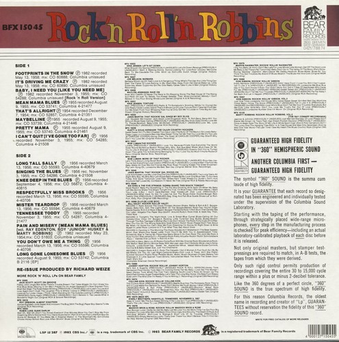 Marty Robbins - Rock'n Roll'n Robbins - Marty Robbins Sings (LP) - Vinyl Country - Foto 2 di 4
