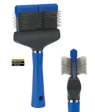 Master Grooming Tools DOUBLE WIDE EXTRA FIRM FLEXIBLE SLICKER BRUSH PET Grooming