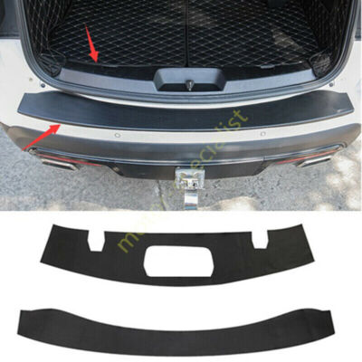 2Pcs Leather Rear Bumper Guard Sill Scuff Plate Trim For Ford Explorer 2011-2019