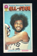 1976-77 TOPPS BASKETBALL JUMBO CARD JAMES SILAS #134 NM-MT SPURS ALL-STAR