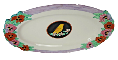Grazia Deruta For Suzanne Large Floral Oval Platter Italy 19.5” | eBay