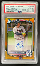 2025 BOWMAN CHROME DIEGO TORNES 1ST BOWMAN AUTO GOLD REF #D 37/50 PSA 10 GEM