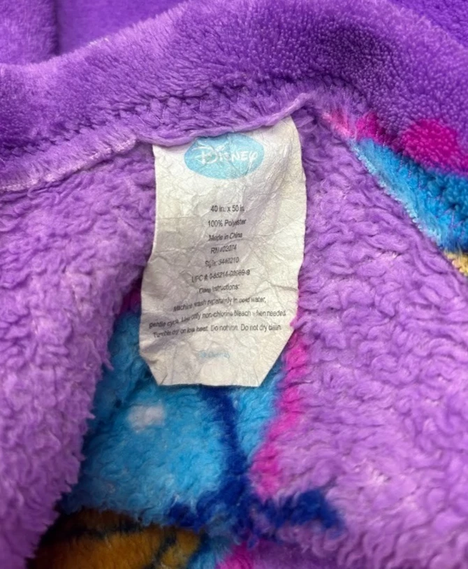 Manta polar rosa púrpura satinado Disney Frozen para niños pequeños 40x50 Elsa Anna Olaf Foto 3 de 4