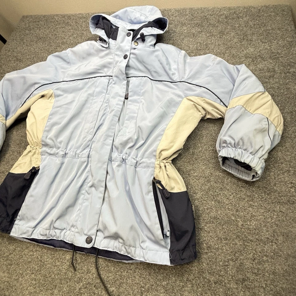 Chaqueta Pacific Trail Mujer Exterior L Azul Gris Con Capucha con Vellón Cremallera Completa Invierno Foto 3 de 4