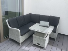 Bramblecrest Tetbury Cloud Rattan Mini Corner Sofa & Table, Grey, RRP £1,455